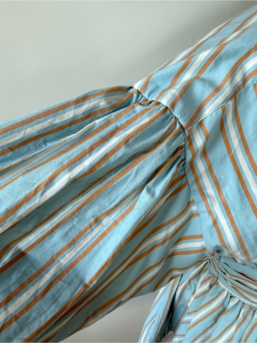Anthropologie Striped High Low A-Line Mini Shirt Dress M NWT - Picture 12 of 16